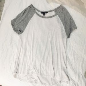 AEO / Sparkle Sleeve White T Shirt